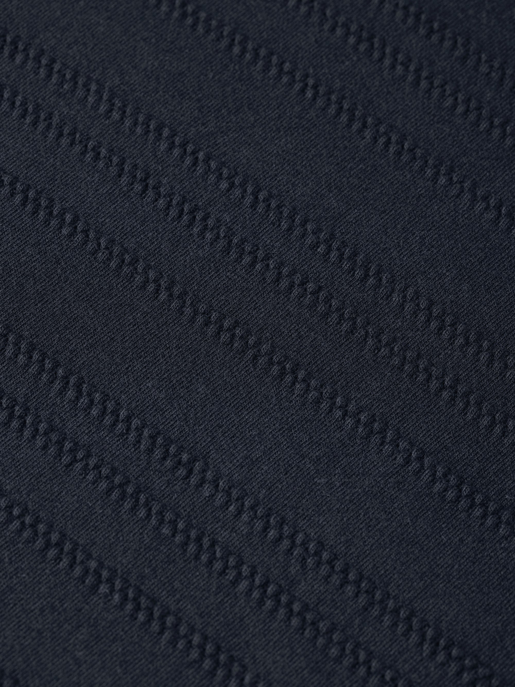 Textured Jacquard Relaxed Fit T-Shirt - Sky Captain