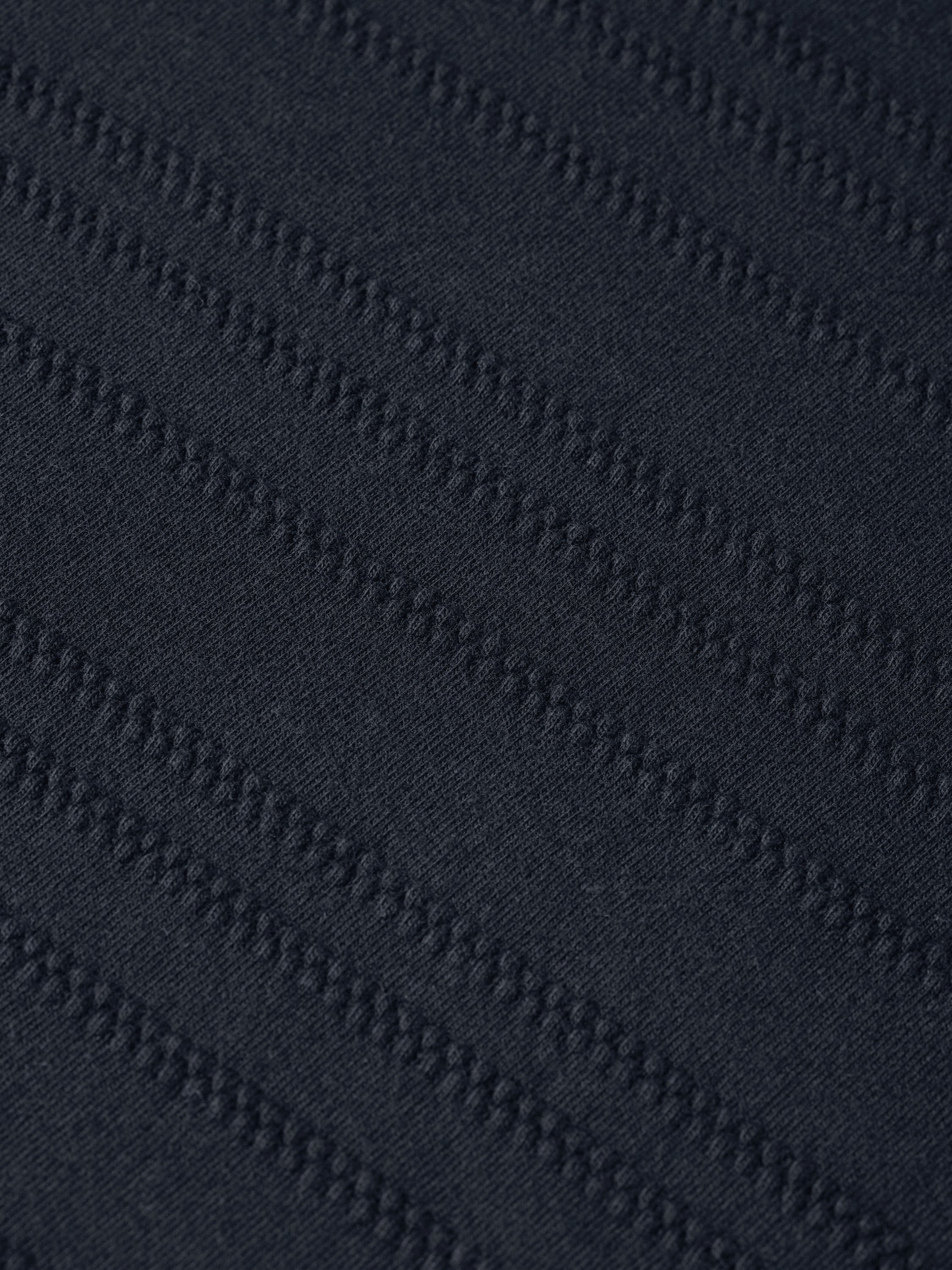 Textured Jacquard Relaxed Fit T-Shirt - Sky Captain