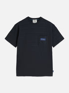Textured Jacquard Relaxed Fit T-Shirt - Sky Captain