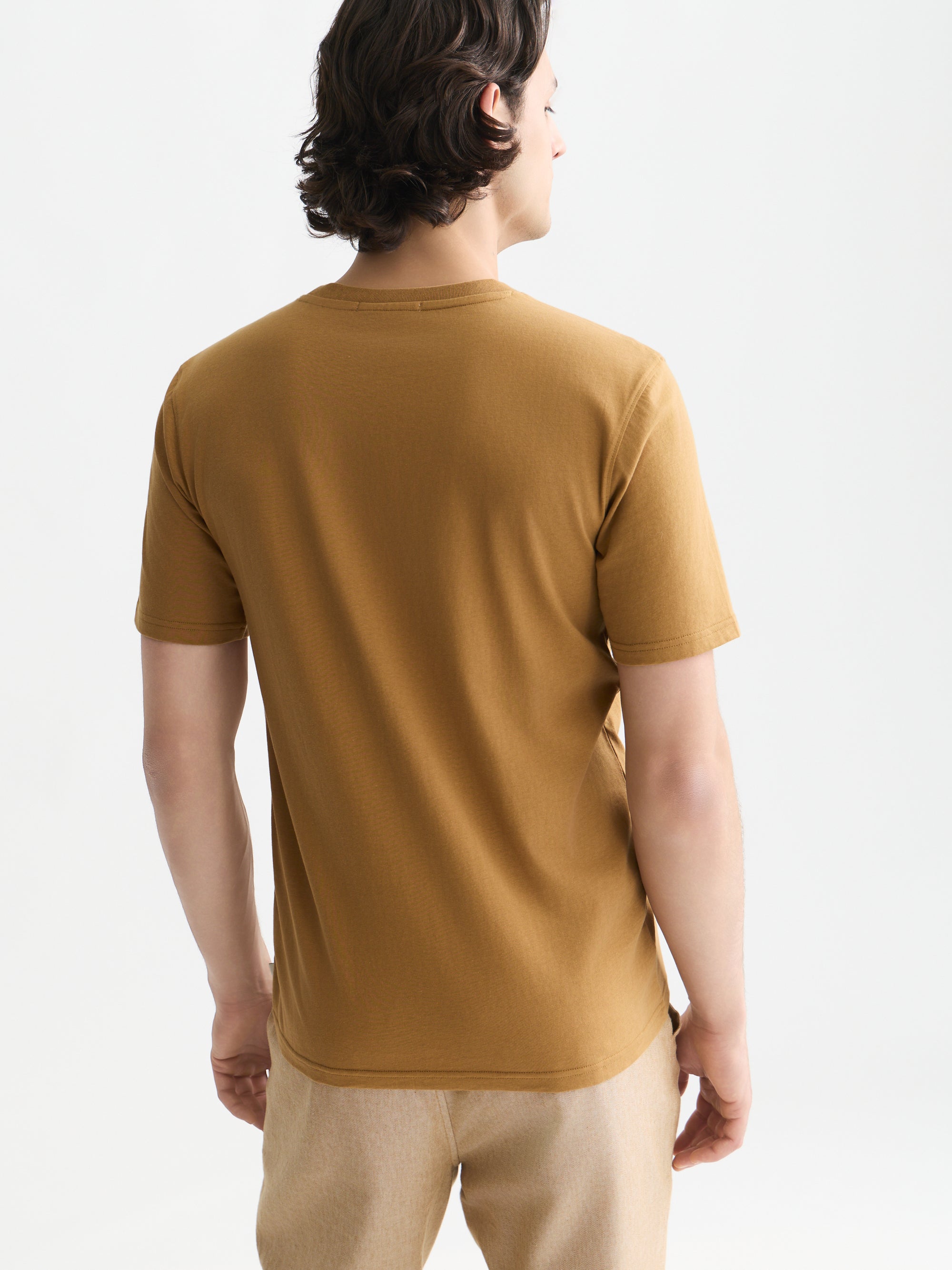 Left Chest Artwork Regular Fit T-Shirt - Dijon