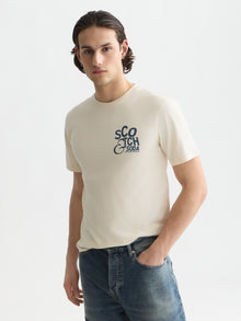 Left Chest Artwork Regular Fit T-Shirt - Eggnog