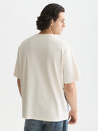 Worked-Out Artwork Loose Fit T-Shirt - Eggnog