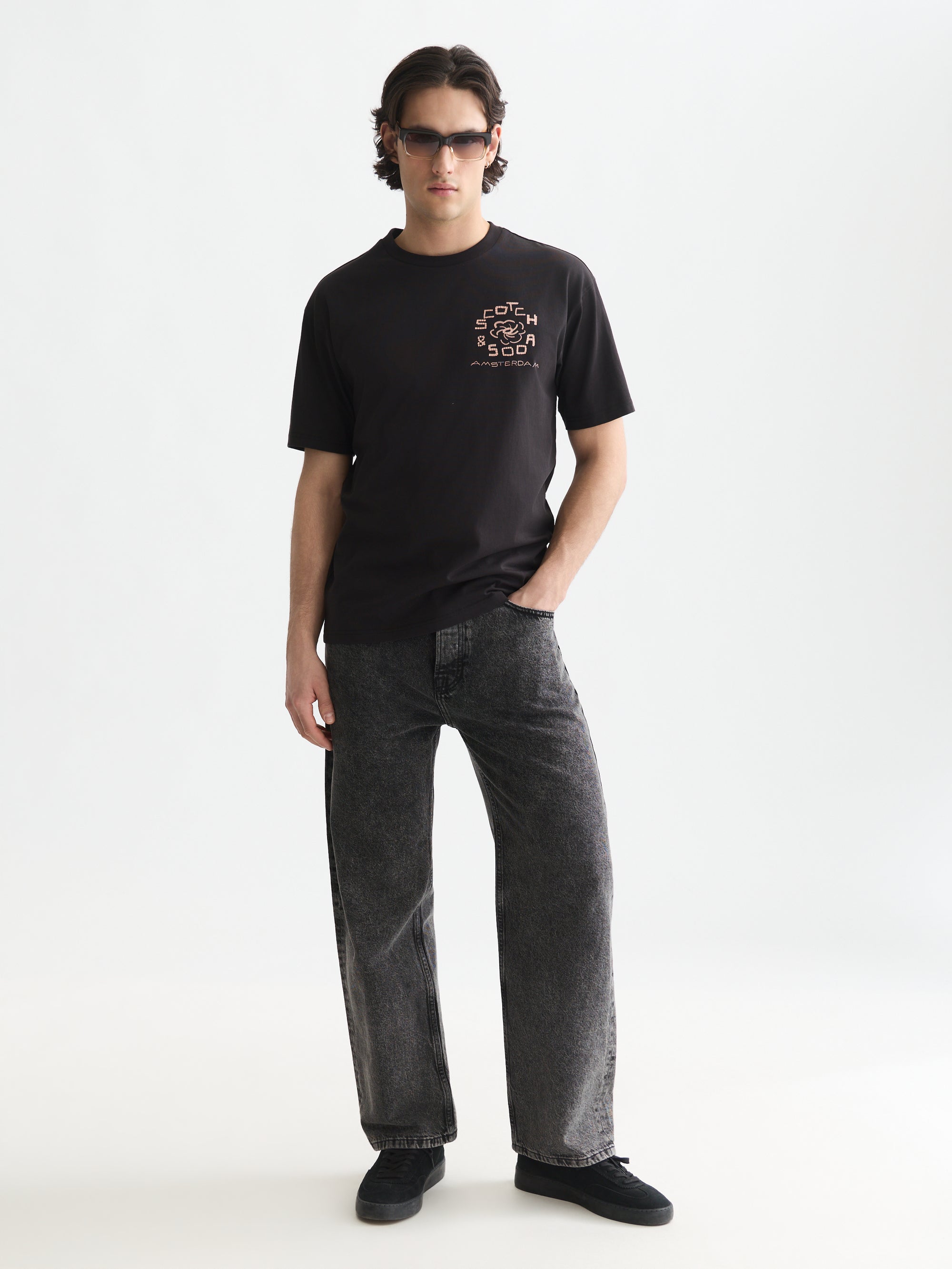 Front And Back Artwork Relaxed Fit T-Shirt - Meteorite