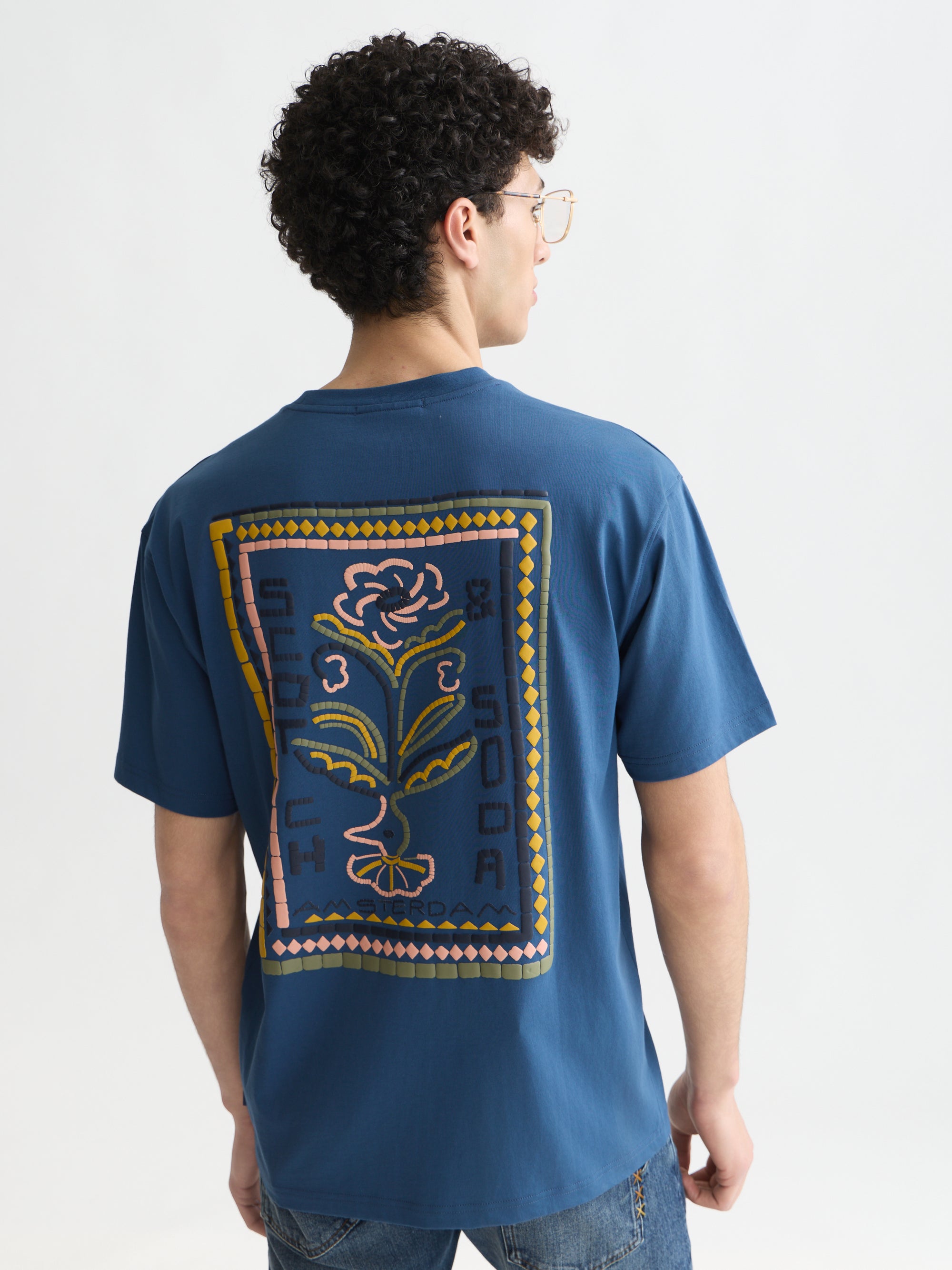 Front And Back Artwork Relaxed Fit T-Shirt - Ensign Blue