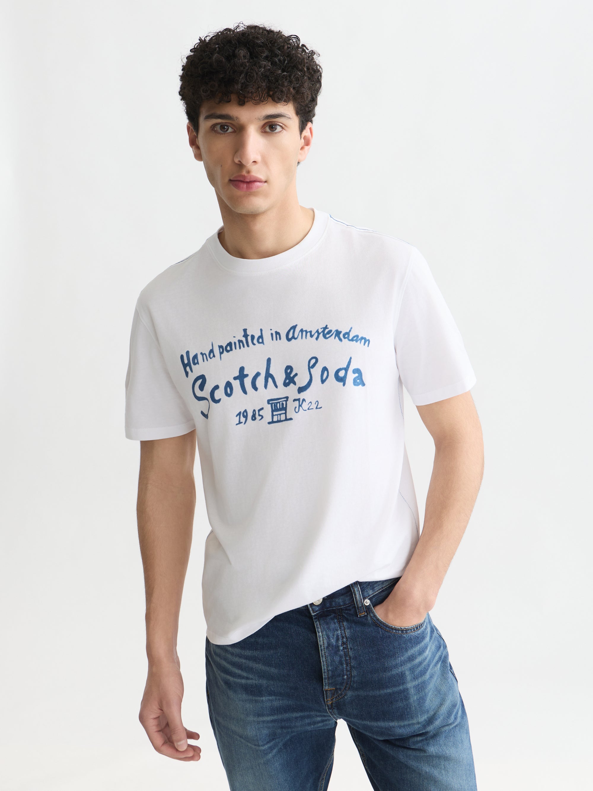 Front Artwork Regular Fit T-Shirt - Bright White