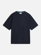 Delfts Blauw Embroidered Artwork Loose Fit T-Shirt - Sky Captain