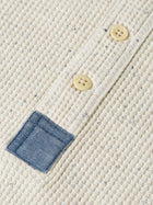 Henley Melange Regular Fit Long-Sleeved T-Shirt - Oatmeal Melange