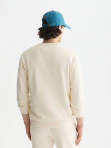 Seasonal Core Logo Badge Regular Fit Sweatshirt - Eggnog