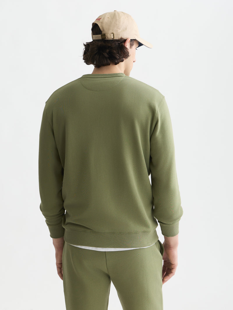 Seasonal Core Logo Badge Regular Fit Sweatshirt - Oil Green