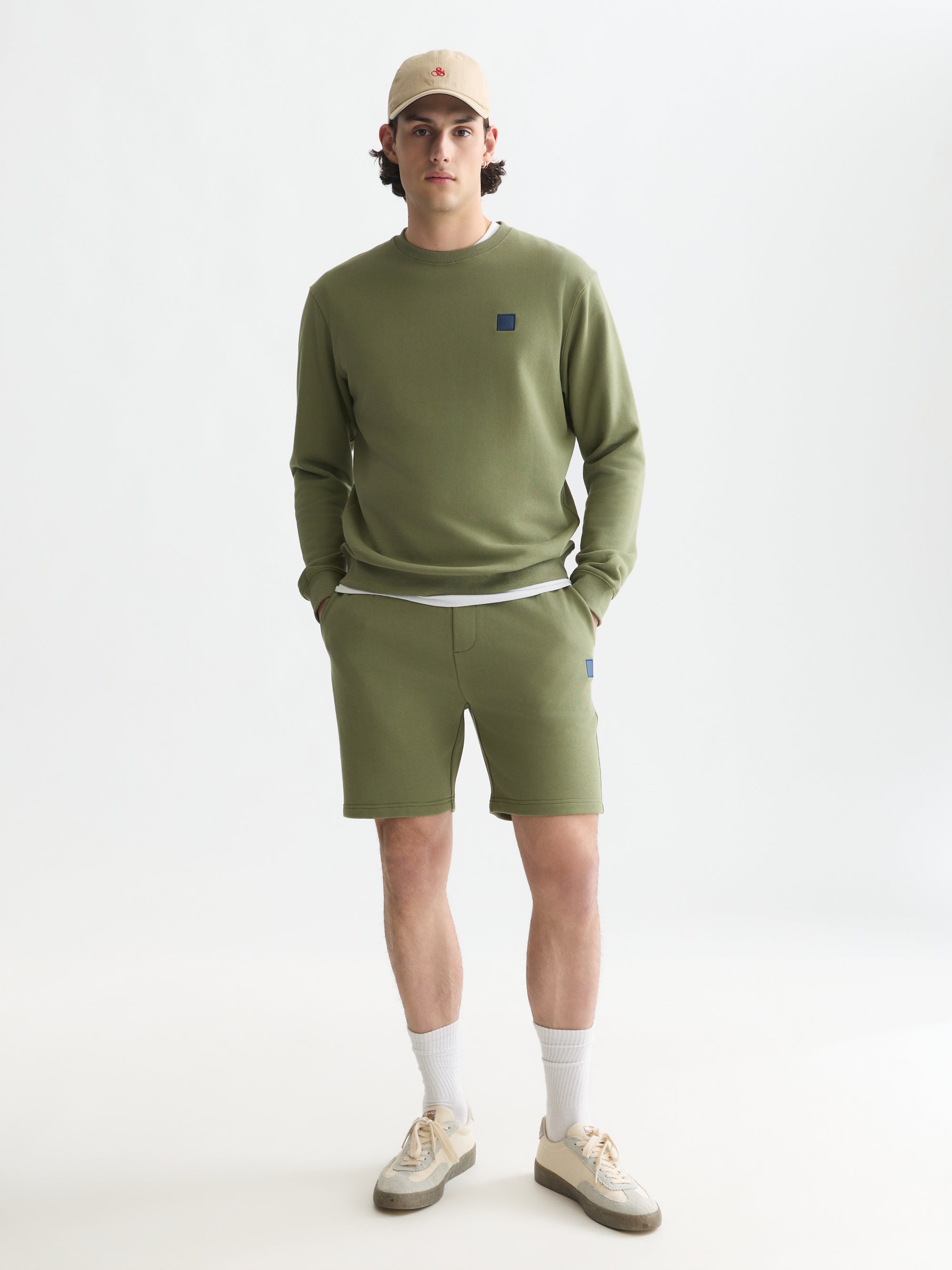 Seasonal Core Logo Badge Regular Fit Sweatshirt - Oil Green