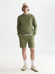 Seasonal Core Logo Badge Regular Fit Sweatshirt - Oil Green