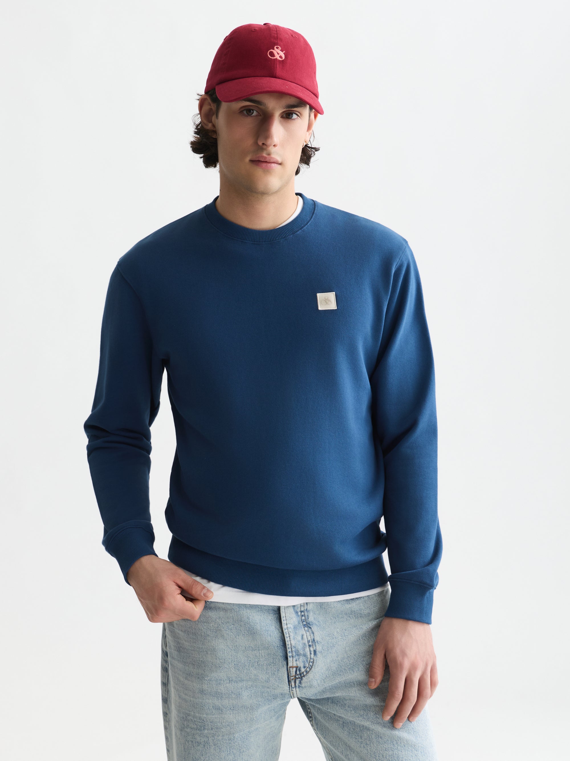 Seasonal Core Logo Badge Regular Fit Sweatshirt - Ensign Blue