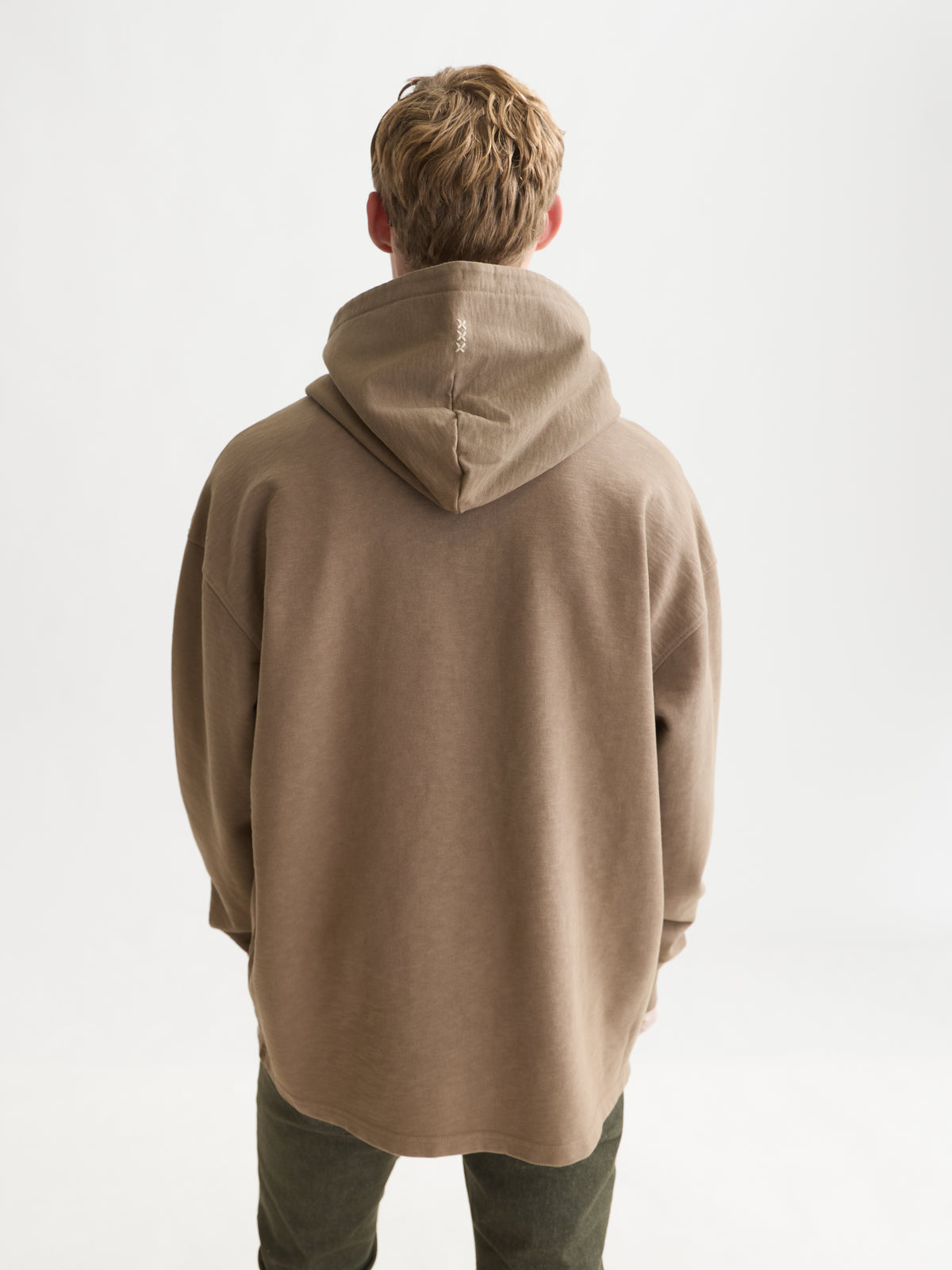 3 Crosses Loose-Fit Hoodie - Walnut-2