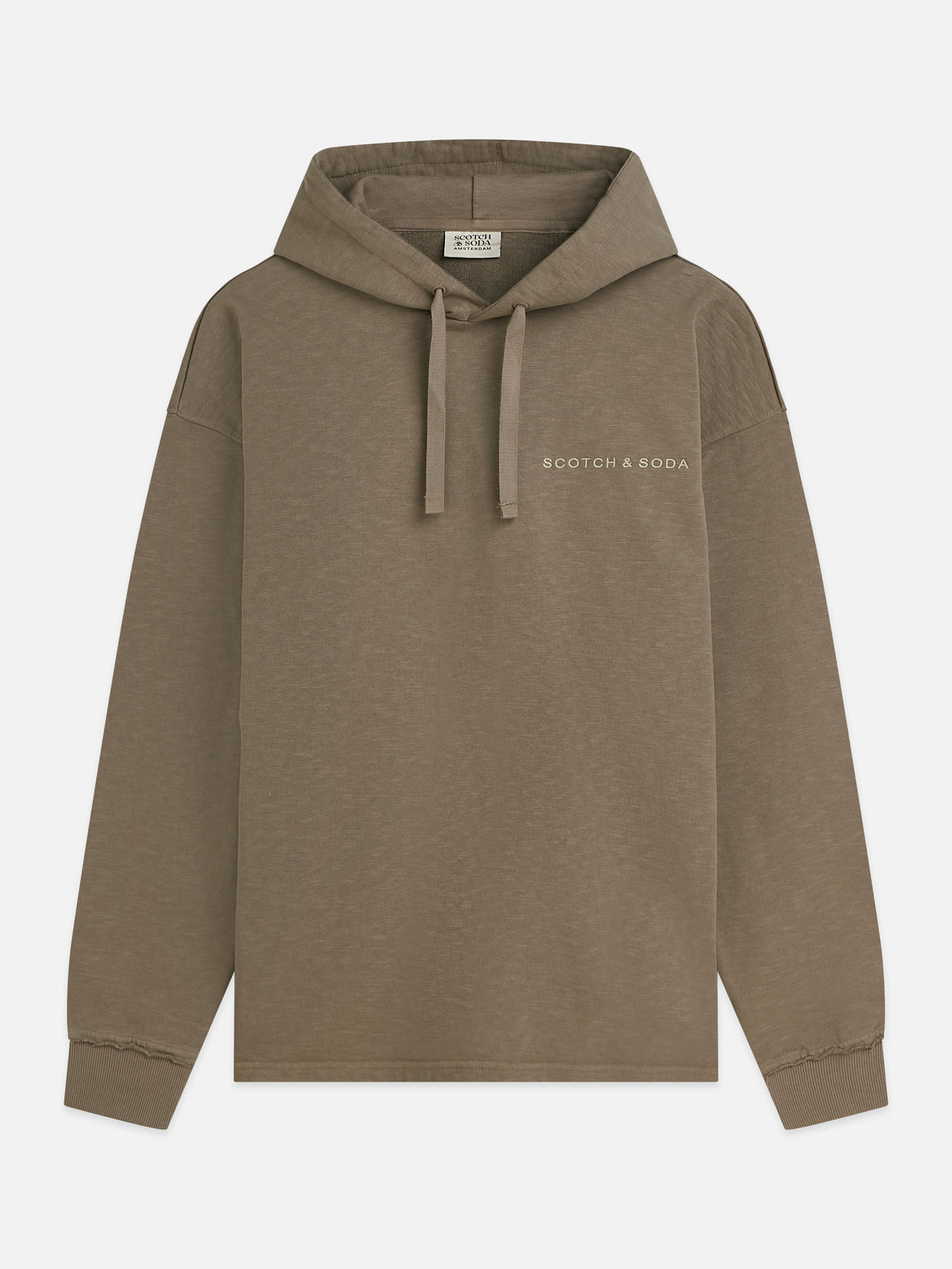 3 Crosses Loose-Fit Hoodie - Walnut