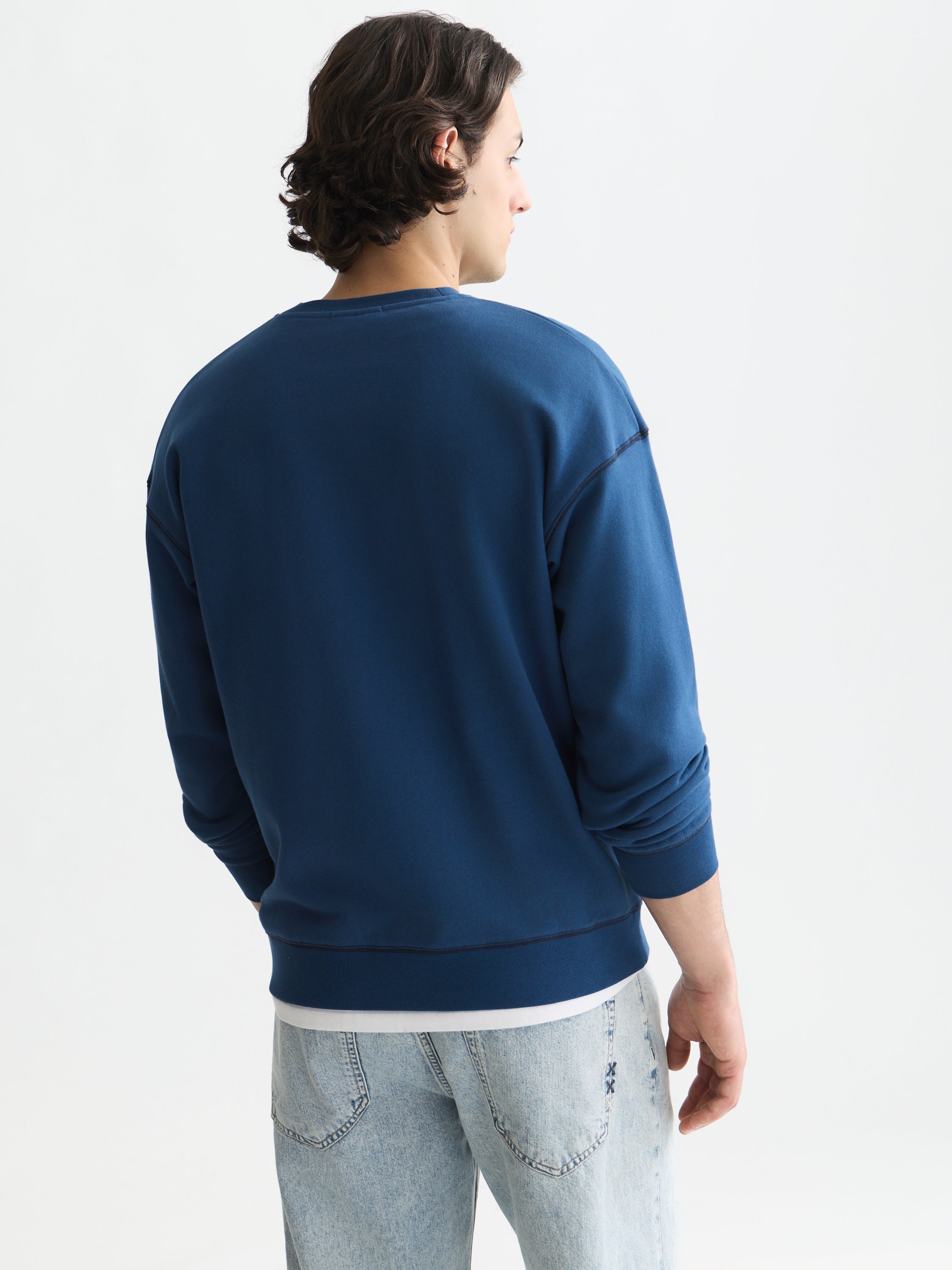Seasonal Core Front Chest Artwork Relaxed Fit Sweatshirt - Ensign Blue