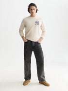 Left Chest Artwork Regular Fit Sweatshirt - Eggnog