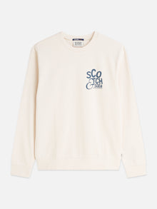 Left Chest Artwork Regular Fit Sweatshirt - Eggnog