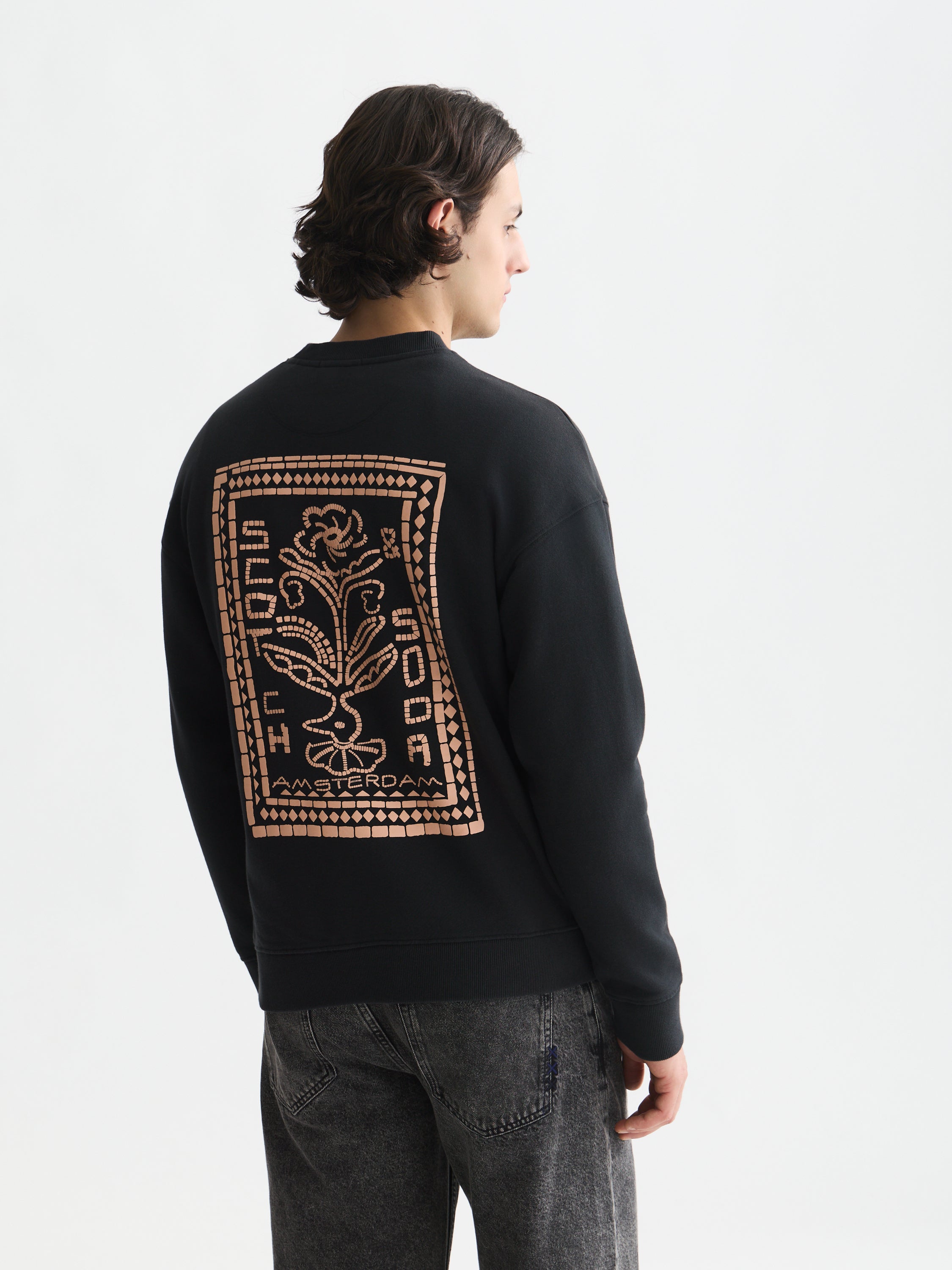 Front And Back Artwork Relaxed Fit Sweatshirt - Meteorite