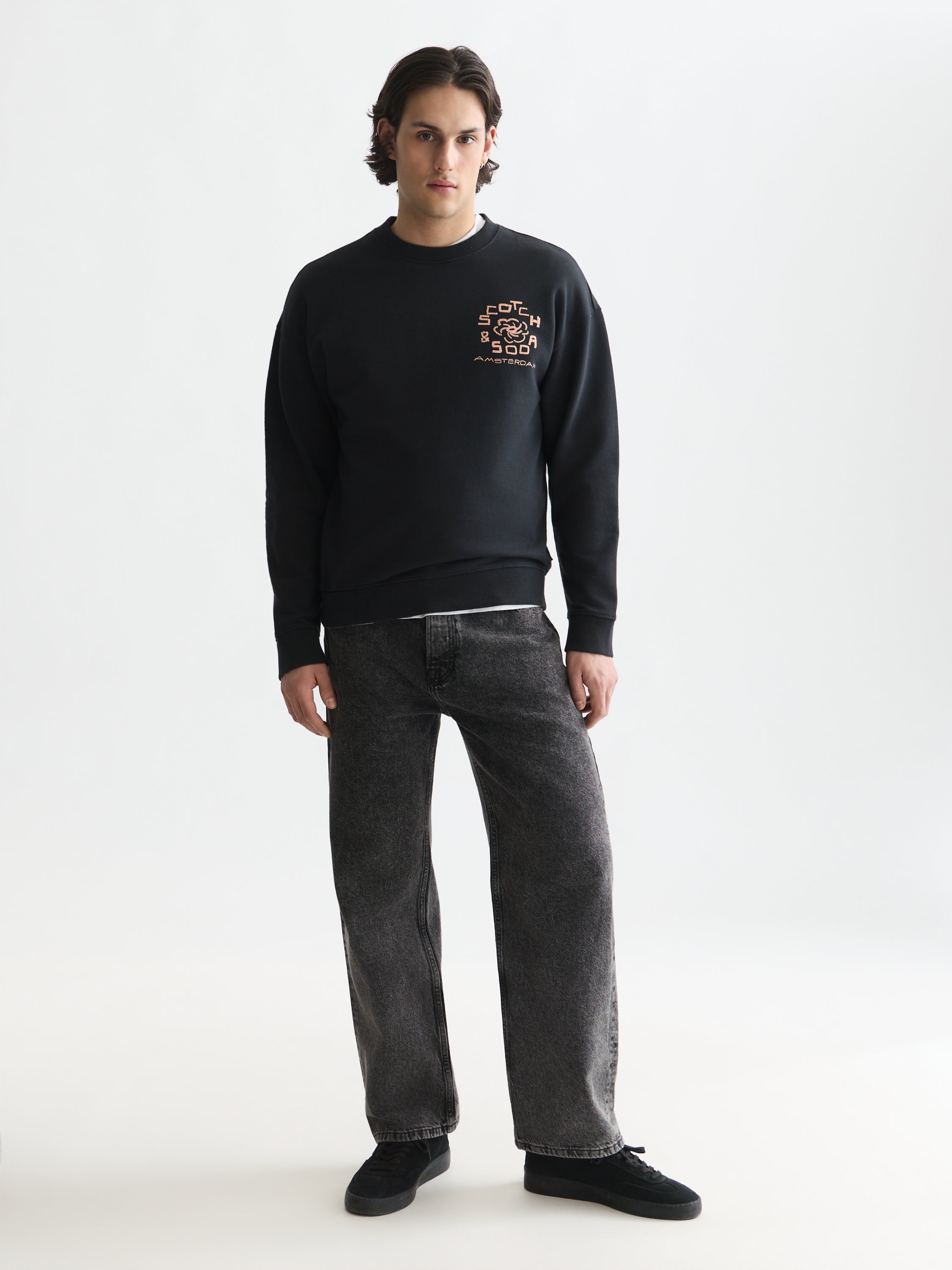 Front And Back Artwork Relaxed Fit Sweatshirt - Meteorite