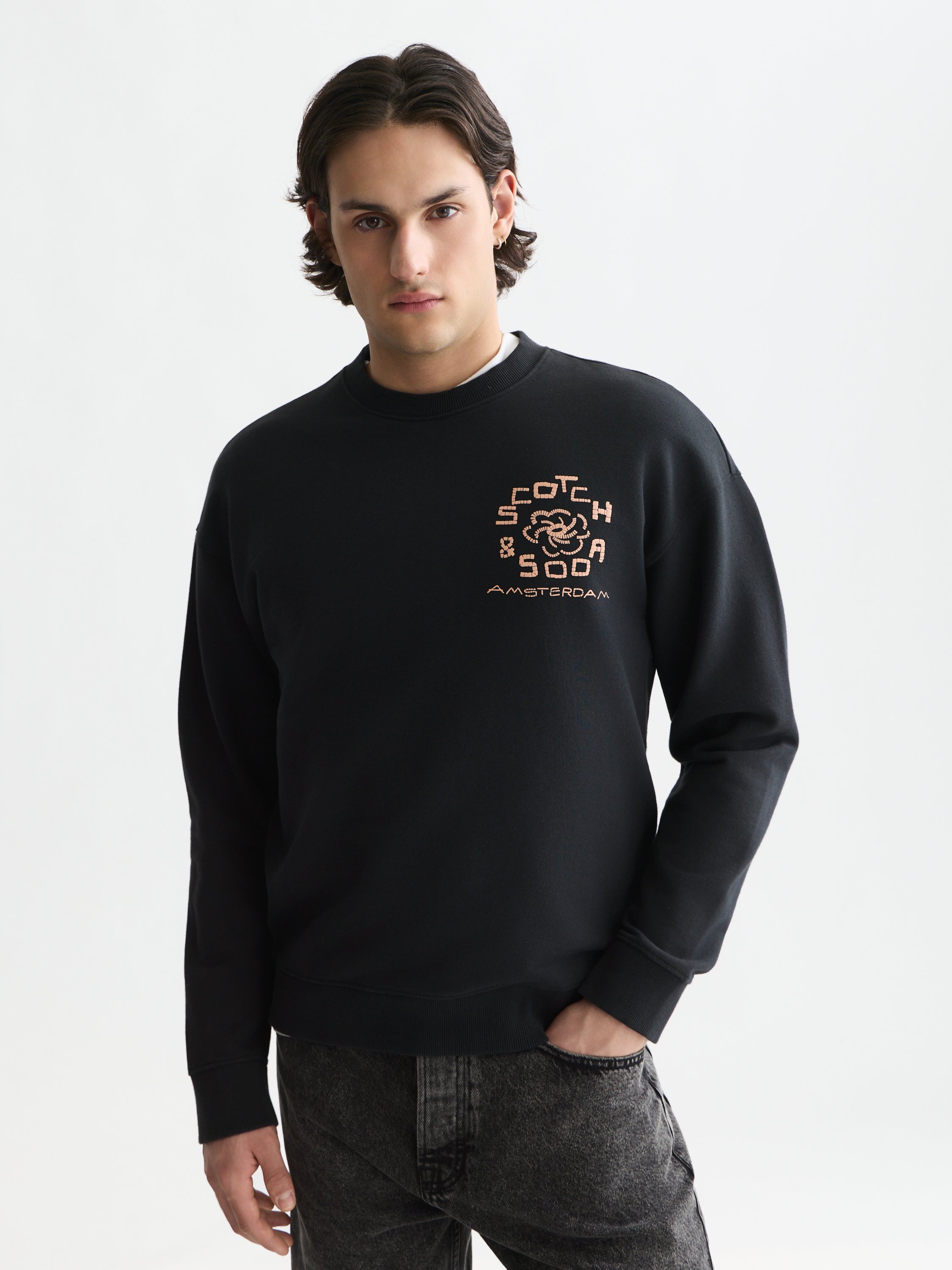 Front And Back Artwork Relaxed Fit Sweatshirt - Meteorite