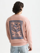 Front And Back Artwork Relaxed Fit Sweatshirt - Misty Rose