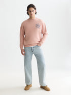 Front And Back Artwork Relaxed Fit Sweatshirt - Misty Rose
