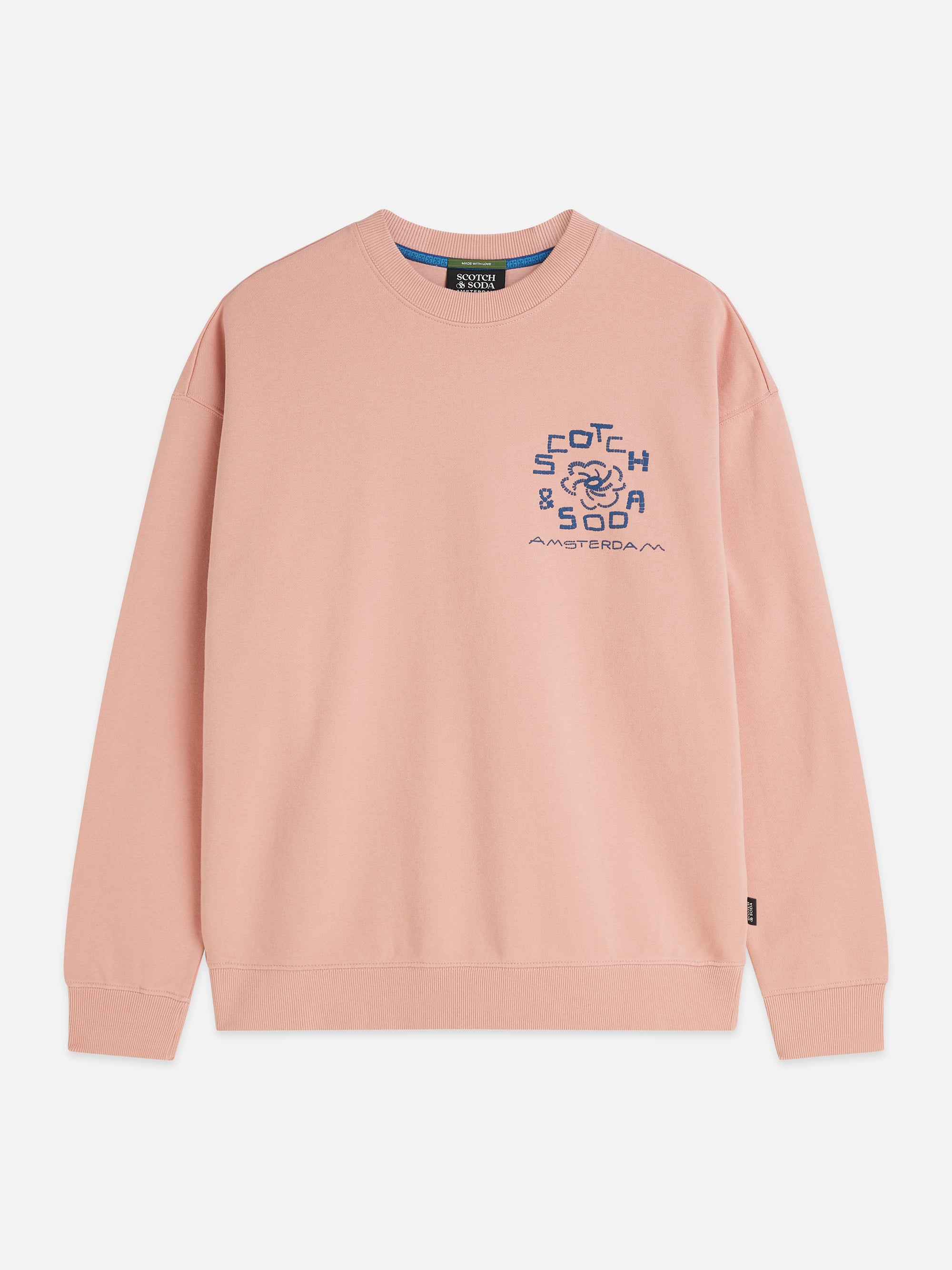 Front And Back Artwork Relaxed Fit Sweatshirt - Misty Rose