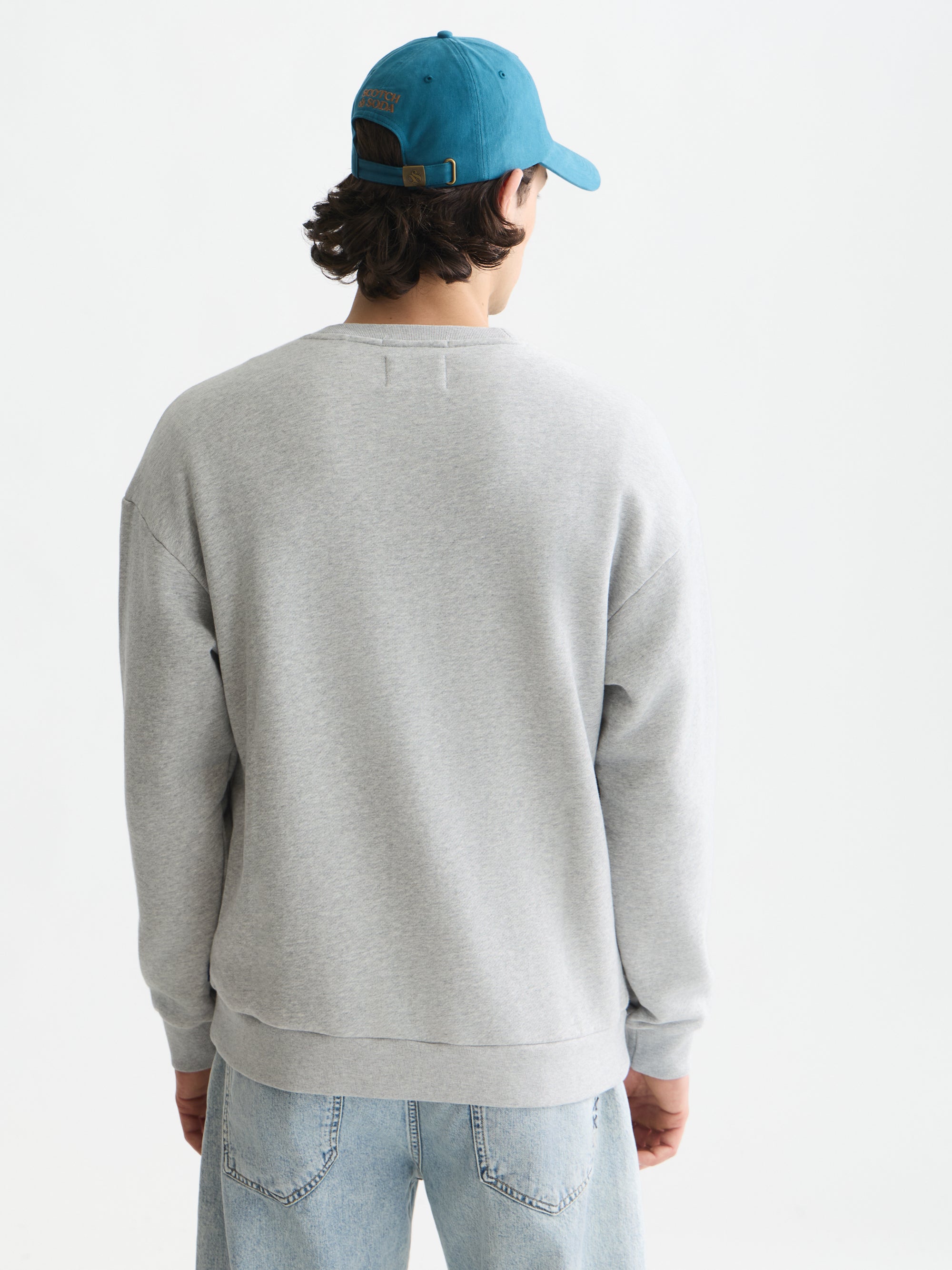 Front Chest Artwork Relaxed Fit Sweatshirt - Grey Melange