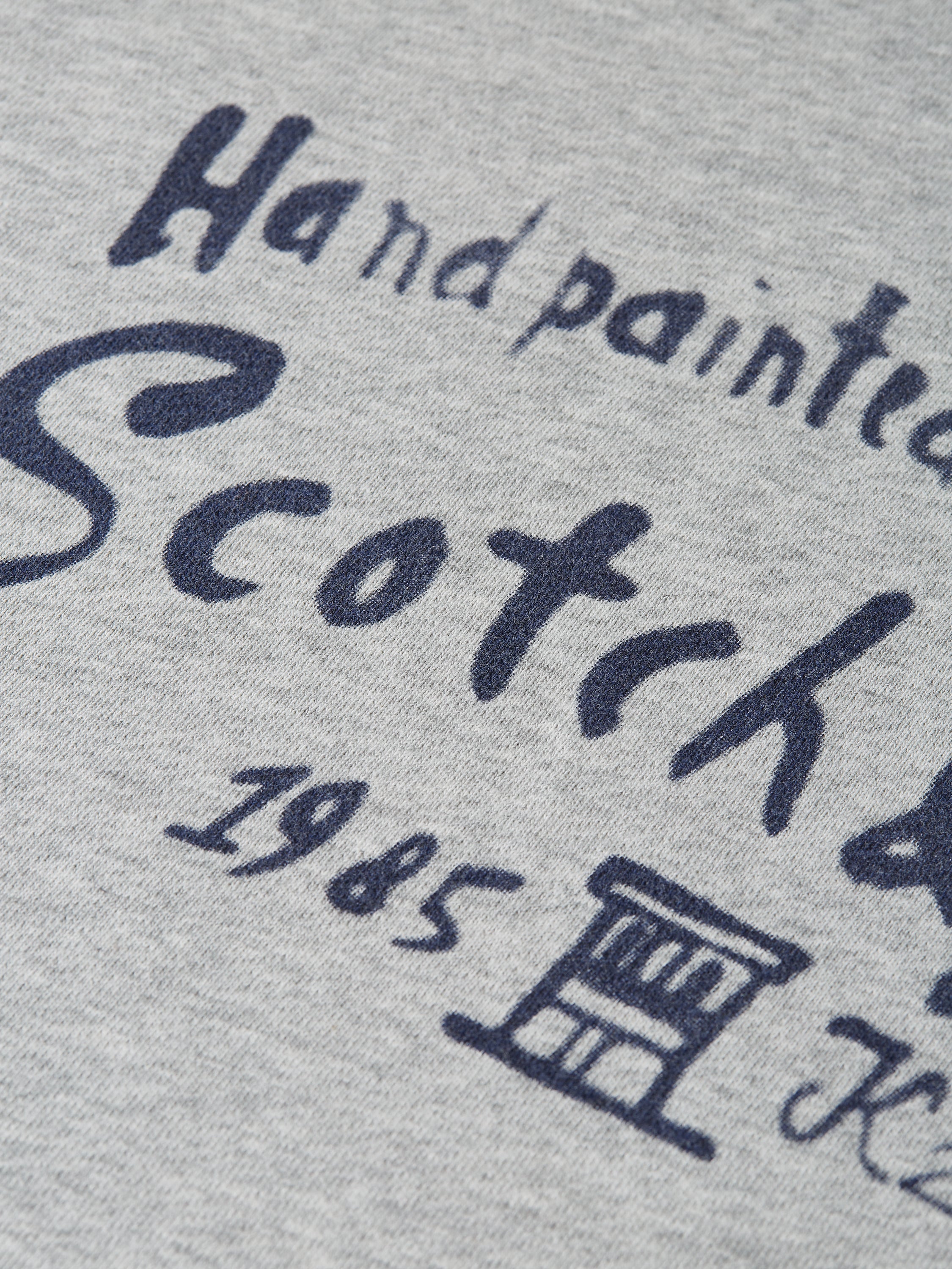 Front Chest Artwork Relaxed Fit Sweatshirt - Grey Melange