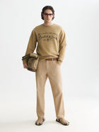Front Chest Artwork Relaxed Fit Sweatshirt - Dijon Melange