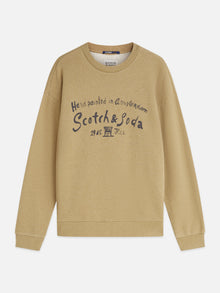 Front Chest Artwork Relaxed Fit Sweatshirt - Dijon Melange