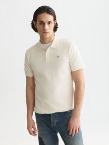 Seasonal Core Pique Chest Logo Regular Fit Polo - Eggnog