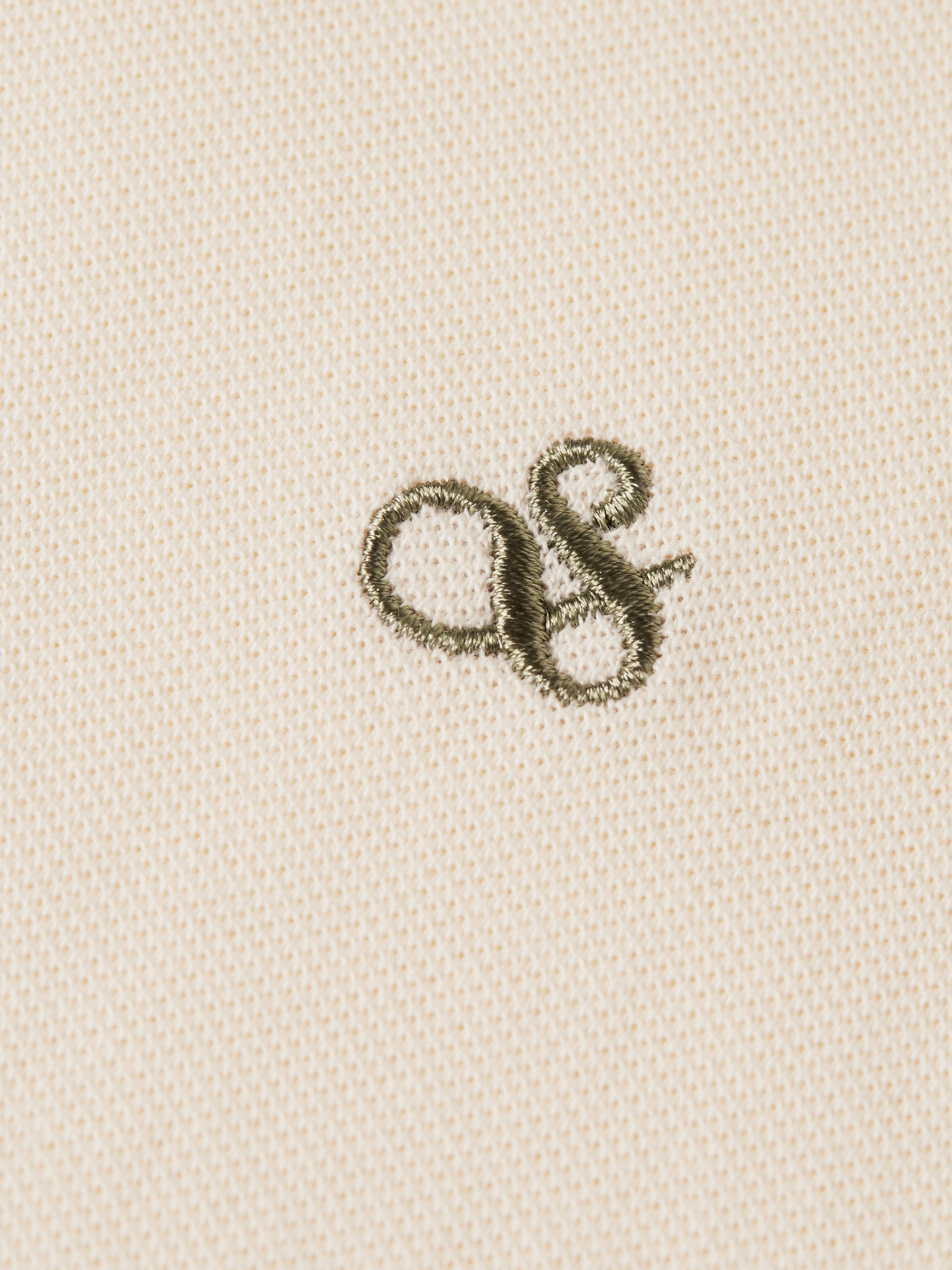 Seasonal Core Pique Chest Logo Regular Fit Polo - Eggnog