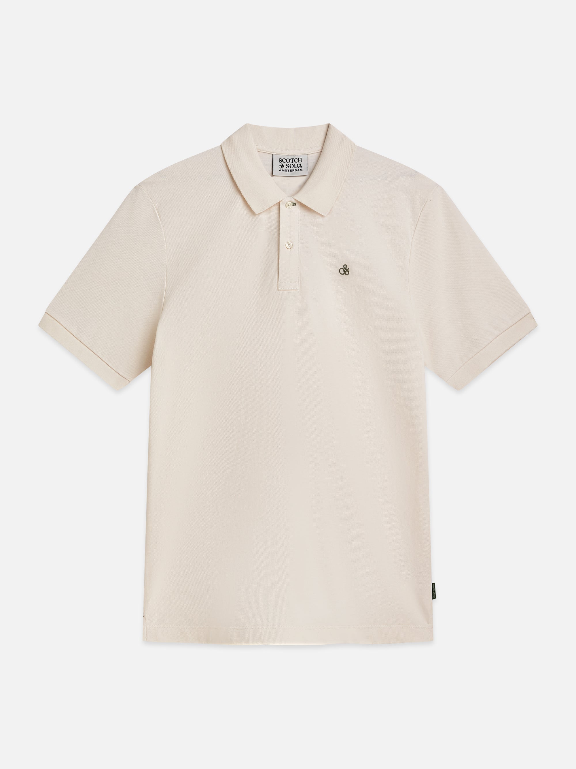 Seasonal Core Pique Chest Logo Regular Fit Polo - Eggnog