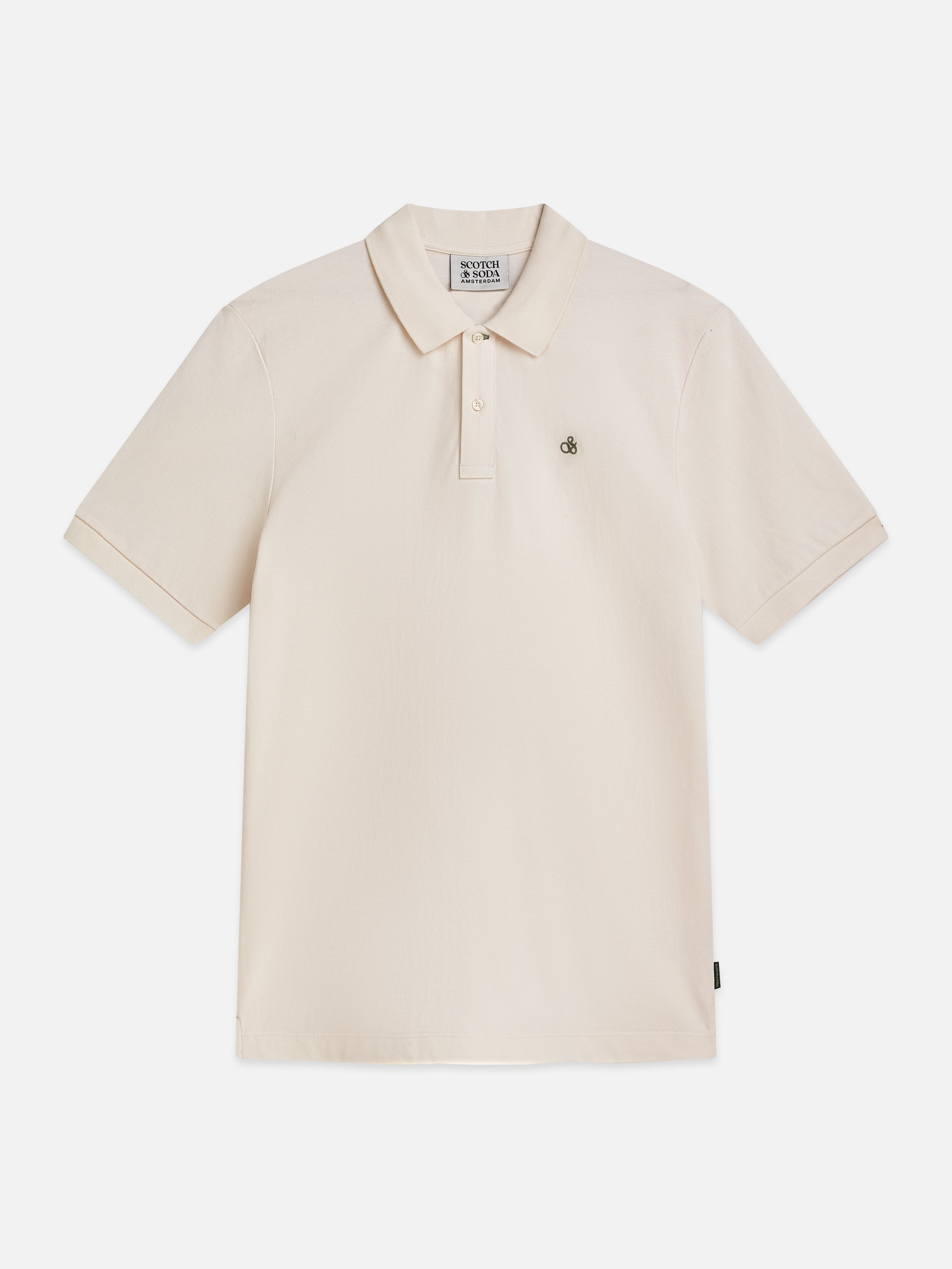 Seasonal Core Pique Chest Logo Regular Fit Polo - Eggnog