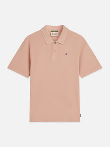 Pique Garment Dyed Relaxed Fit Polo - Misty Rose