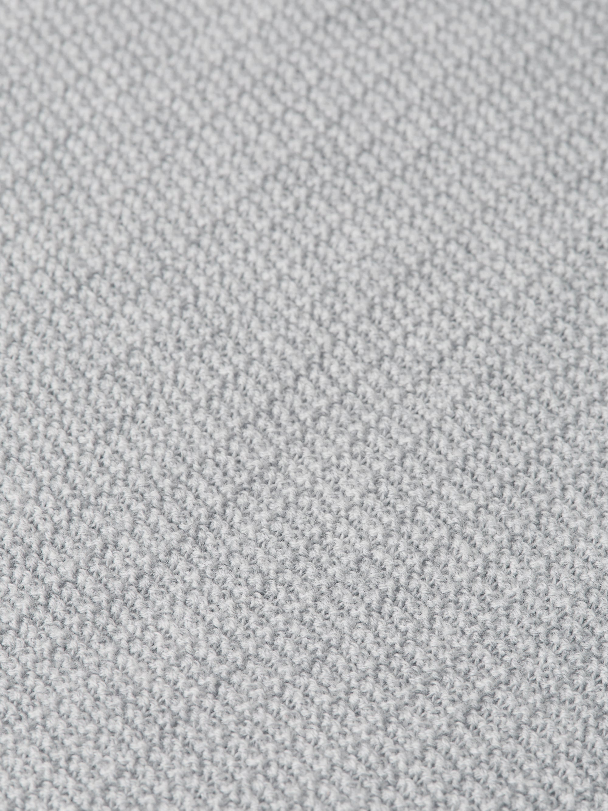 Seasonal Core Structured Knitted Regular Fit Polo - Grey Melange