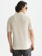 Seasonal Core Structured Knitted Regular Fit Polo - Eggnog