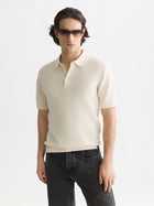 Seasonal Core Structured Knitted Regular Fit Polo - Eggnog