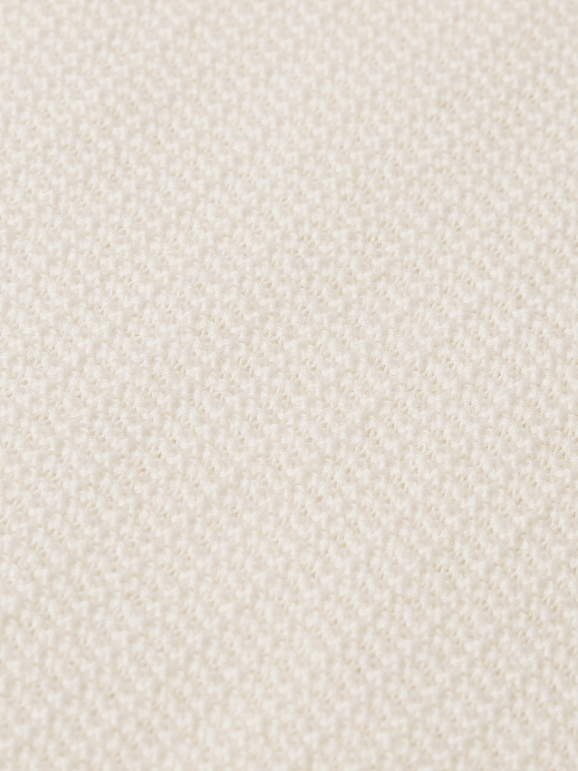 Seasonal Core Structured Knitted Regular Fit Polo - Eggnog