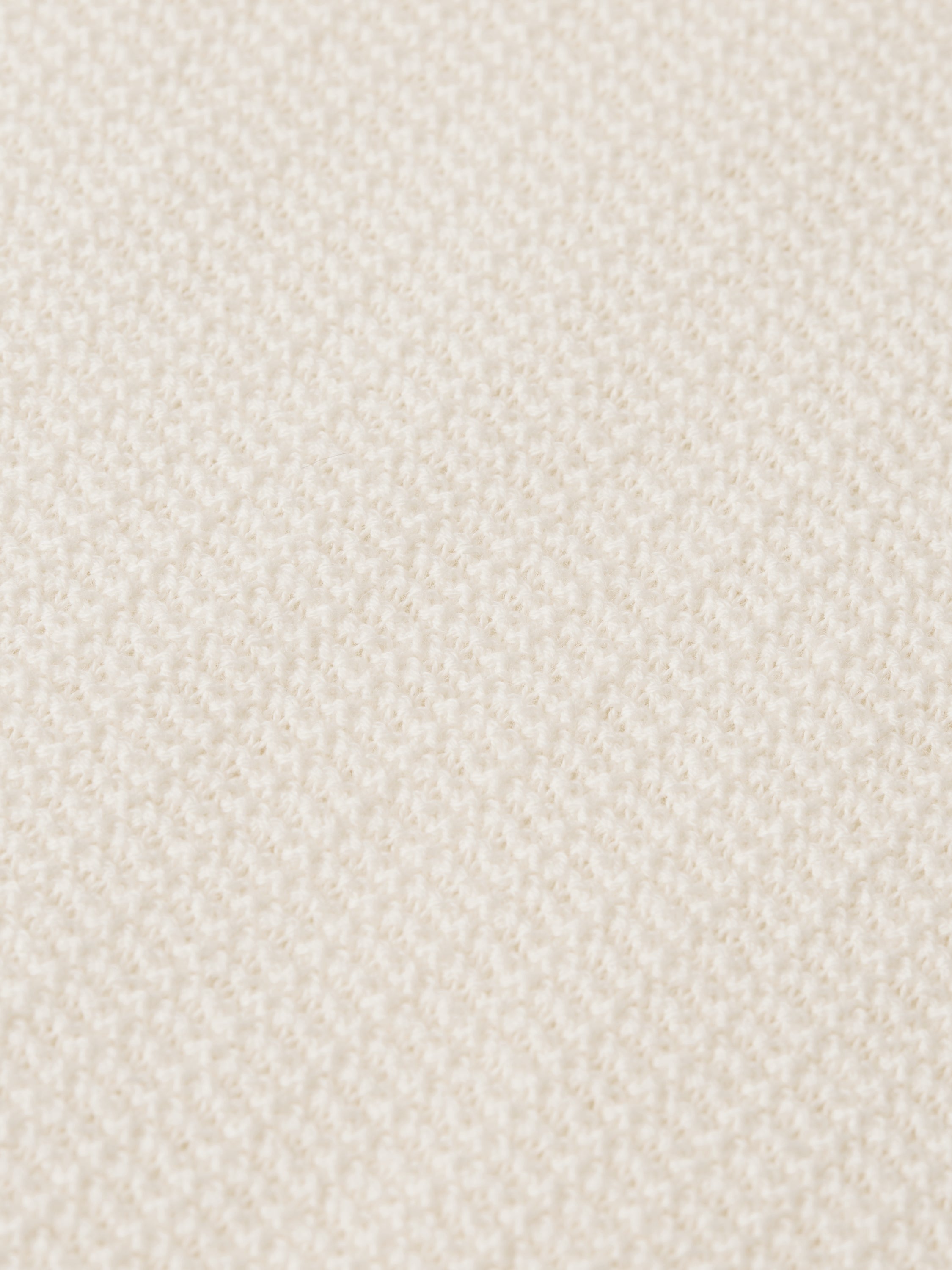 Seasonal Core Structured Knitted Regular Fit Polo - Eggnog