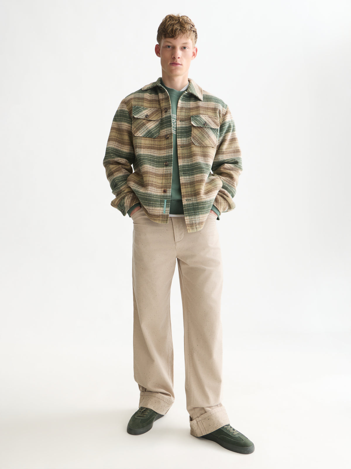 Checked Overshirt - Dark Forest Check-3