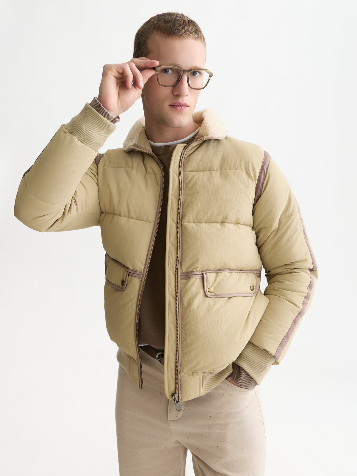 Teddy Puffer Jacket - Pure Cashmere-1