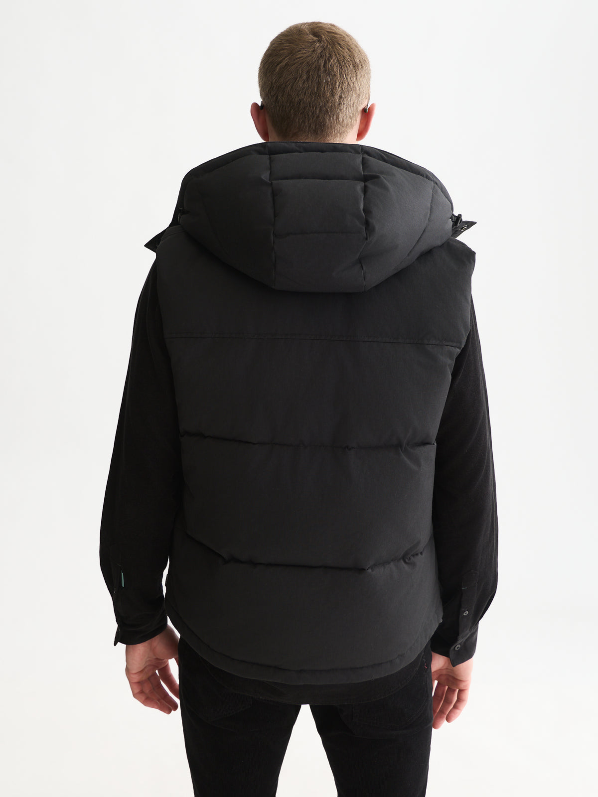 Hooded Puffer Vest - Meteorite-2