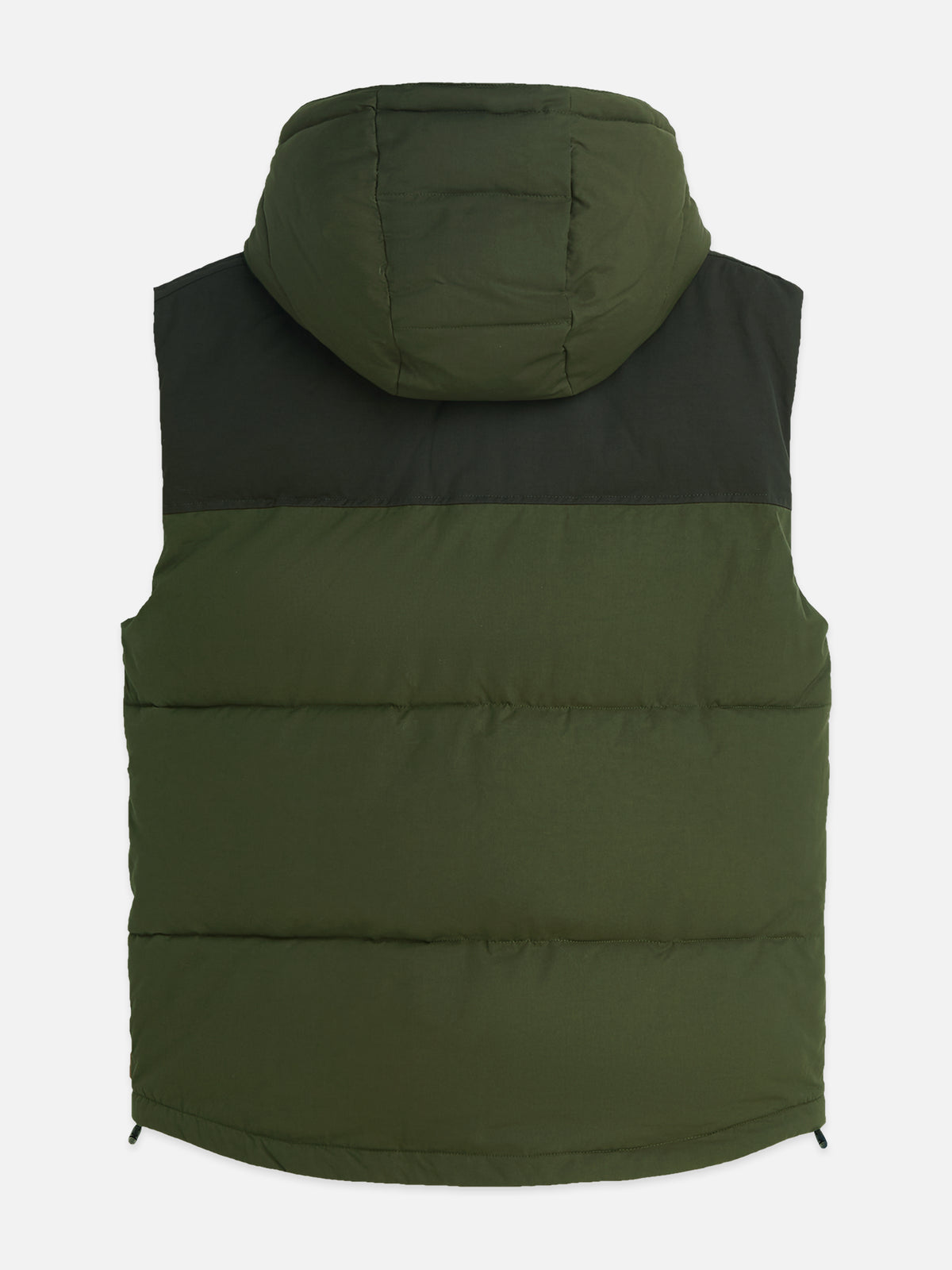 Hooded Puffer Vest - Olive Night