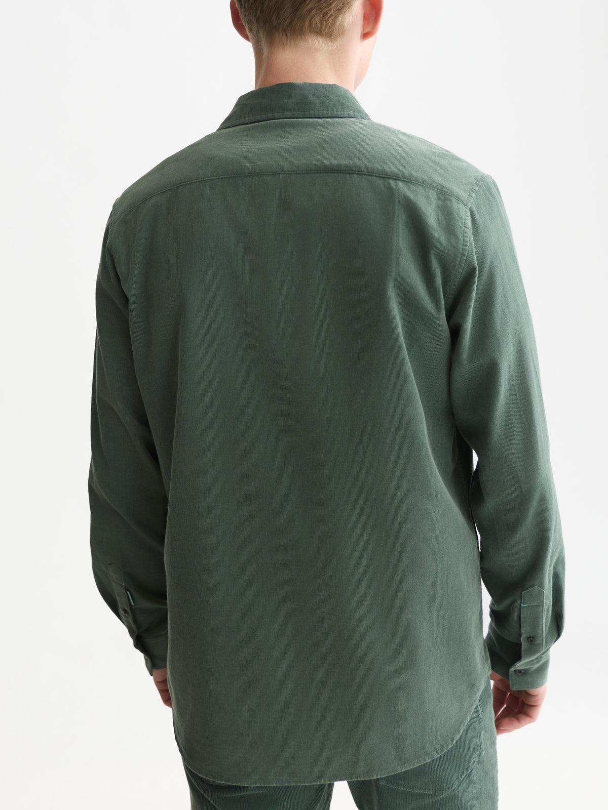 Fine Corduroy Regular-Fit Shirt - Dark Forest-2