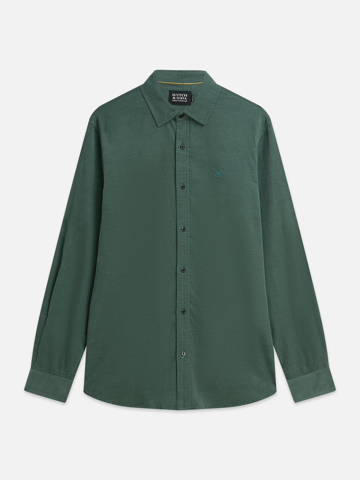 Fine Corduroy Regular-Fit Shirt - Dark Forest