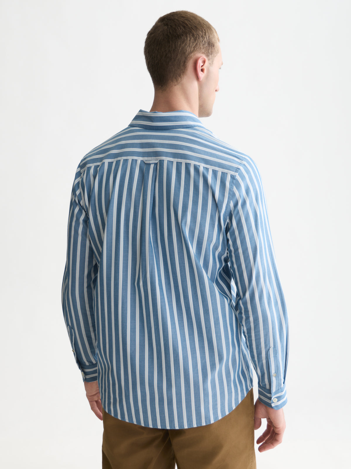 Yarn-Dyed Striped Regular-Fit Shirt - Ensign Blue Stripe-2