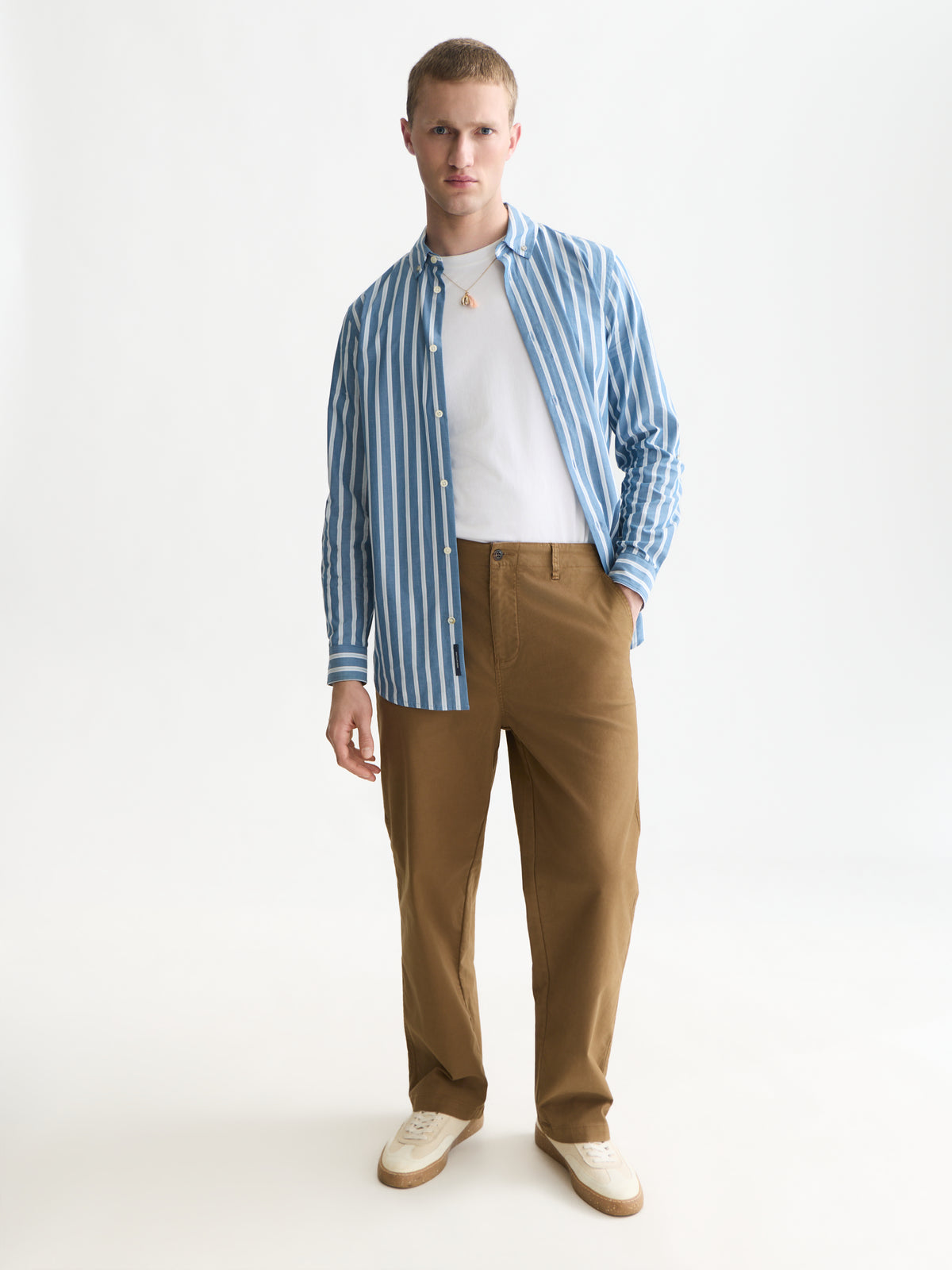 Yarn-Dyed Striped Regular-Fit Shirt - Ensign Blue Stripe-3