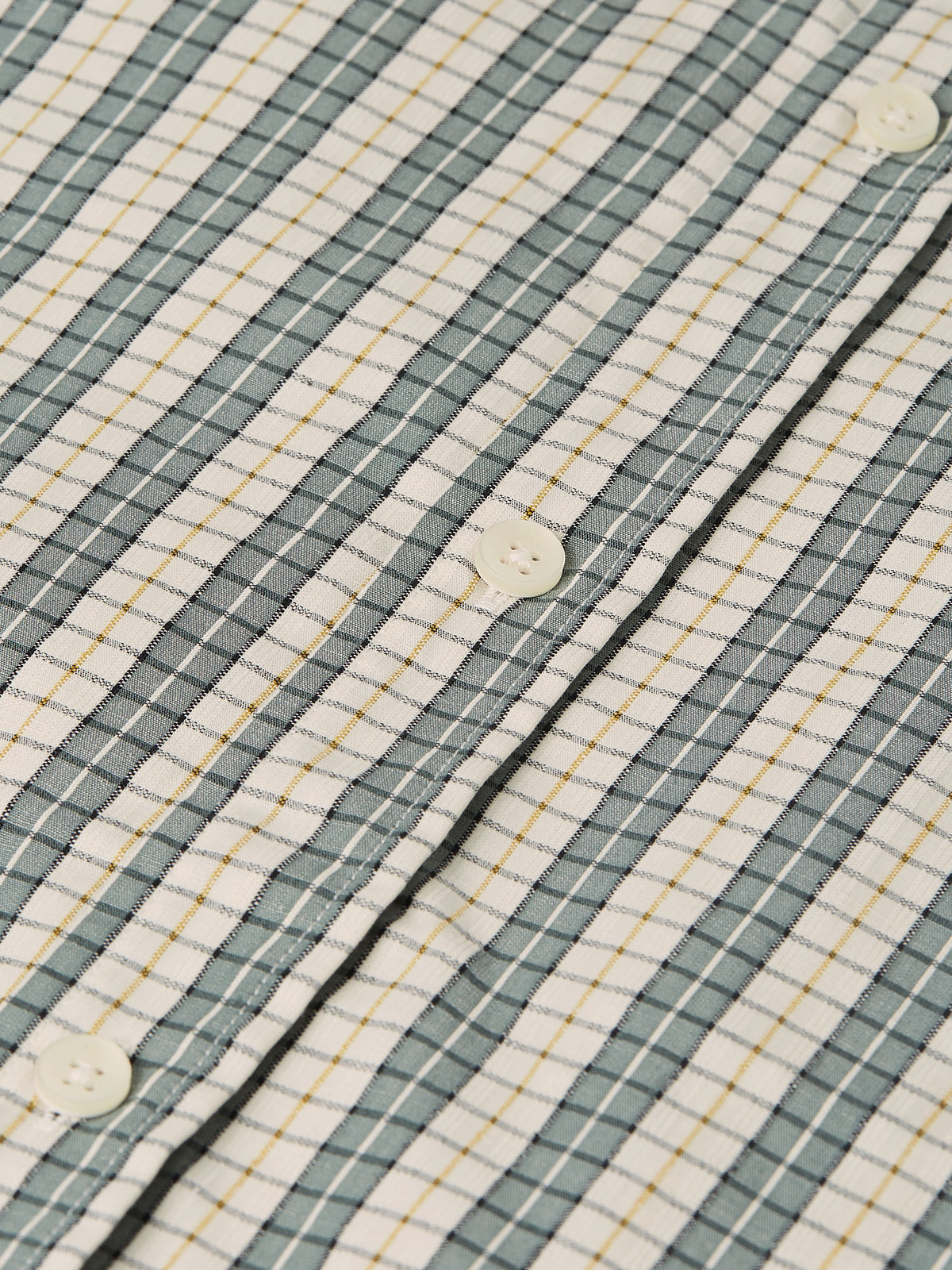 Micro Checked Regular-Fit Shirt - Dark Forest Stripe
